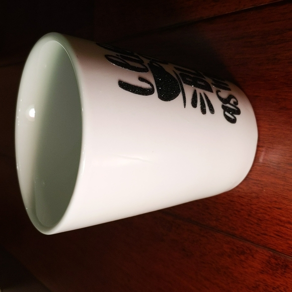 At Home I Like My Coffee Black As My Soul Coffee Tea Raised Black Glittery - Picture 4 of 8